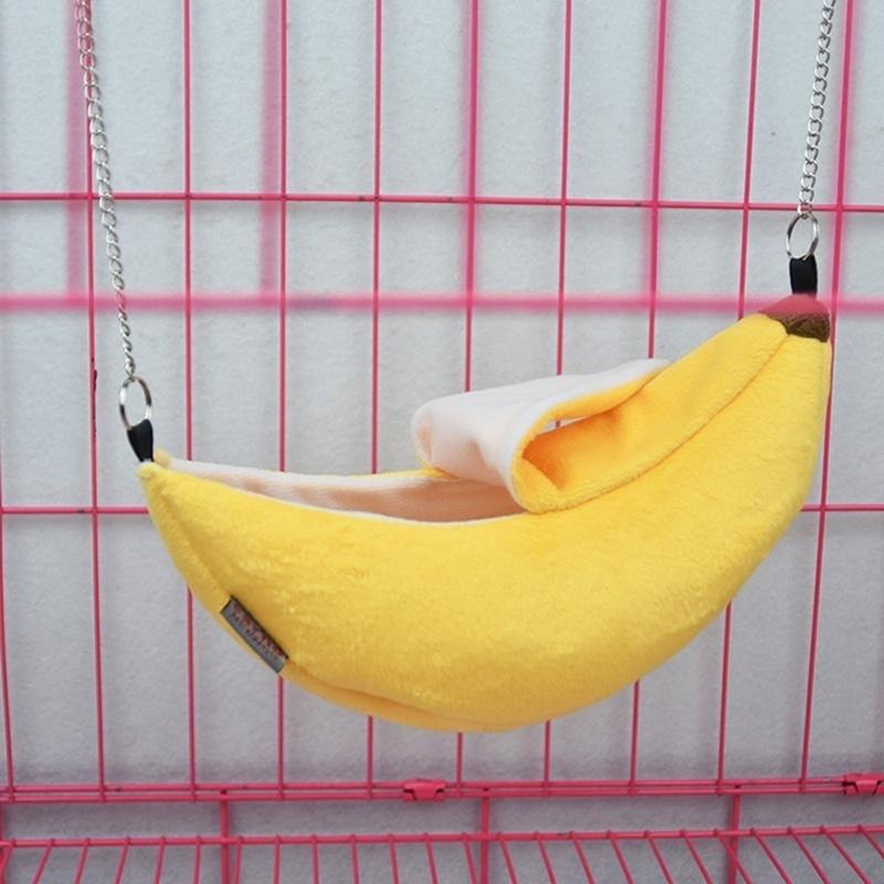 Banana Shaped Hammock for Small Pets