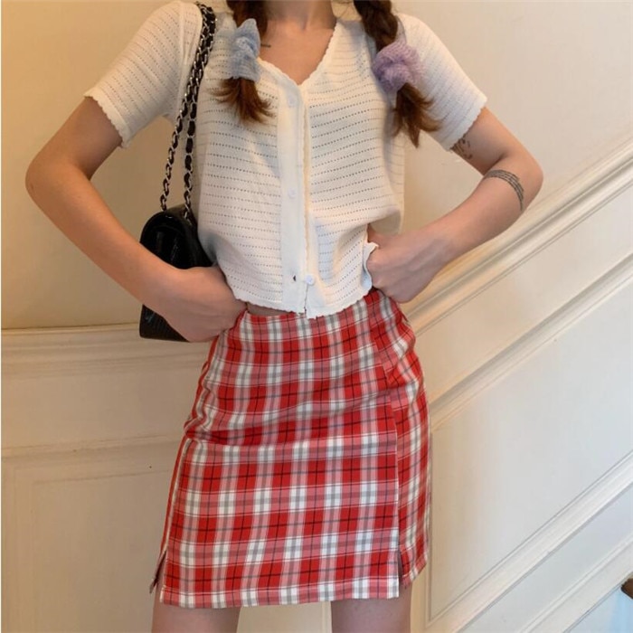 Plaid Mini Skirt for Girls