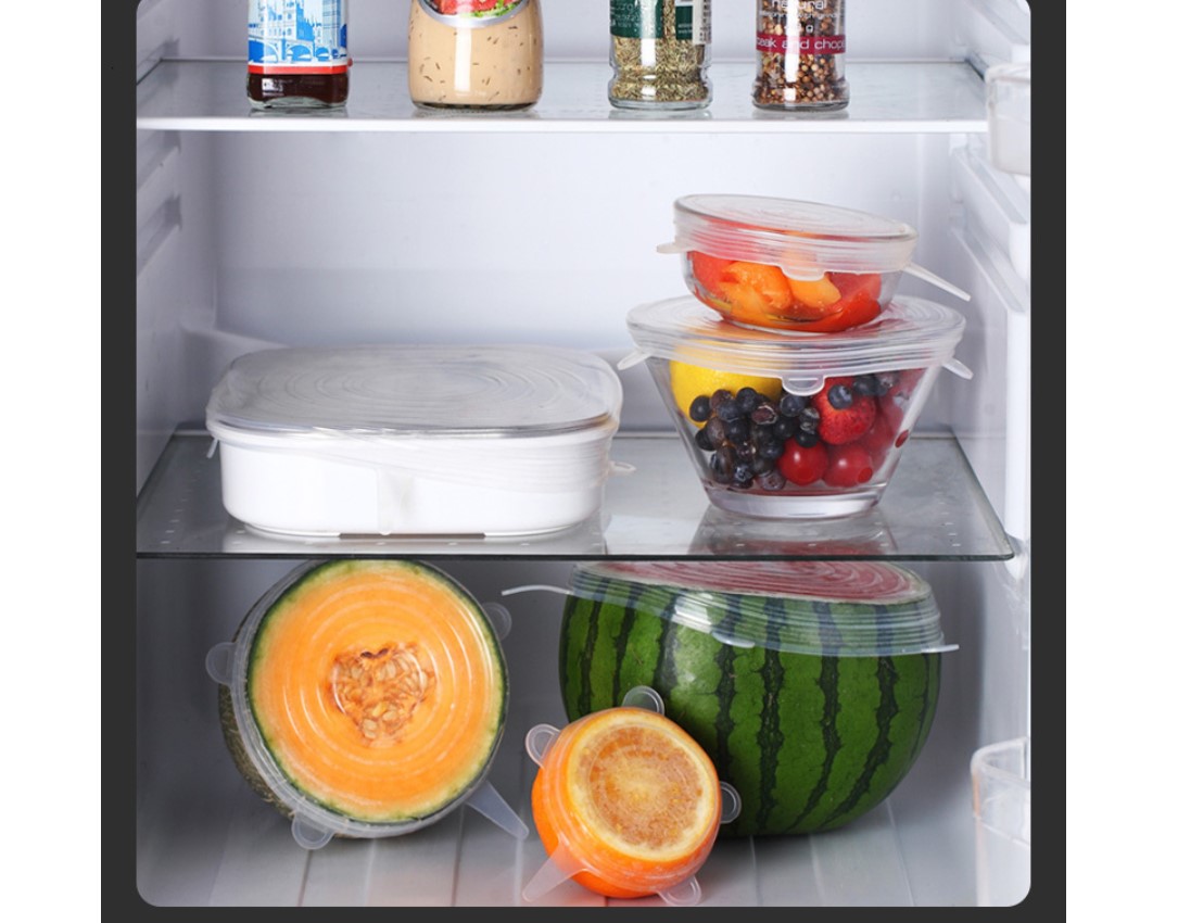 Silicone Food Lids 6 Pcs Set