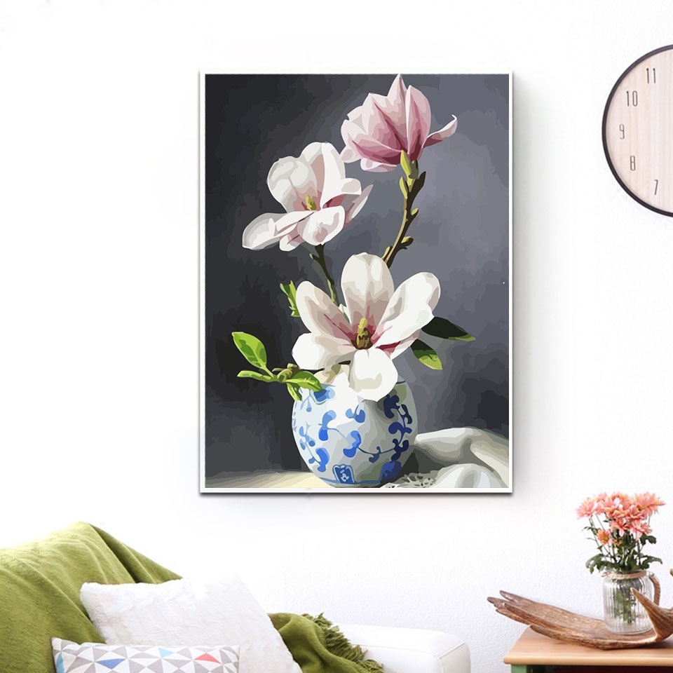 Minimalist Flowers DIY Painting By Numbers