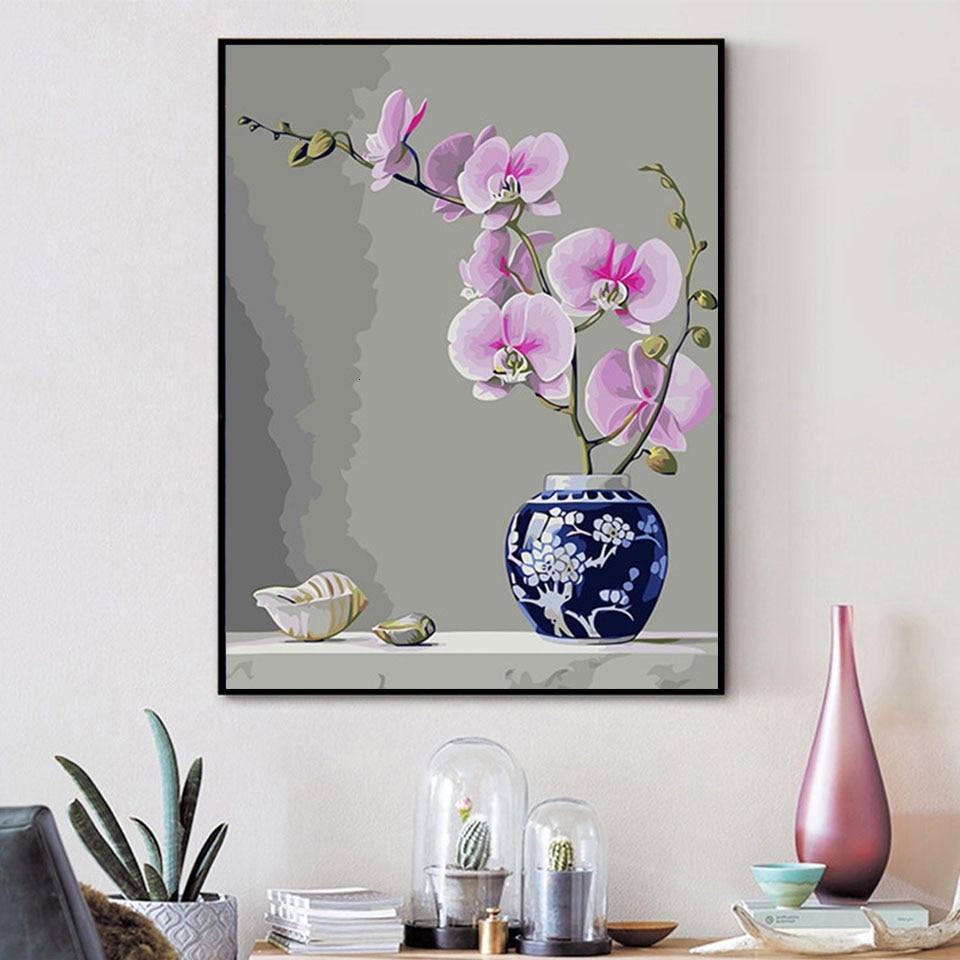 Minimalist Flowers DIY Painting By Numbers