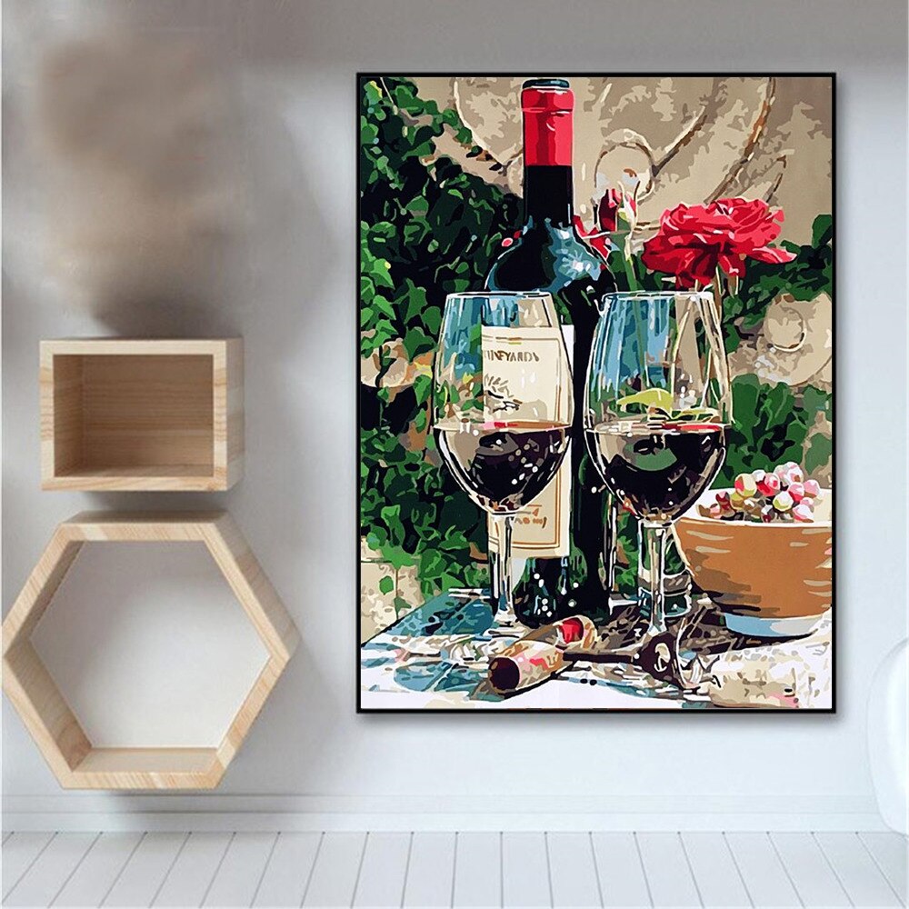 Red Wine DIY Painting By Numbers