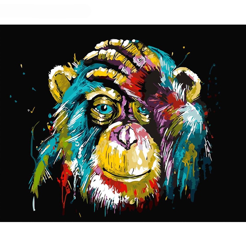 Monkey DIY Painting by Numbers