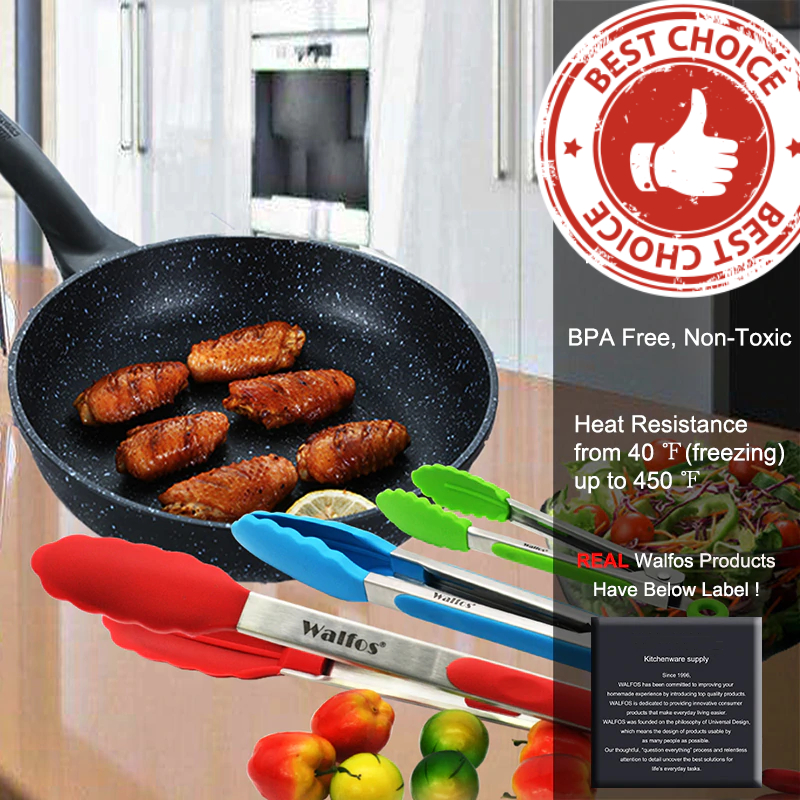Silicone Serving BBQ Tongs