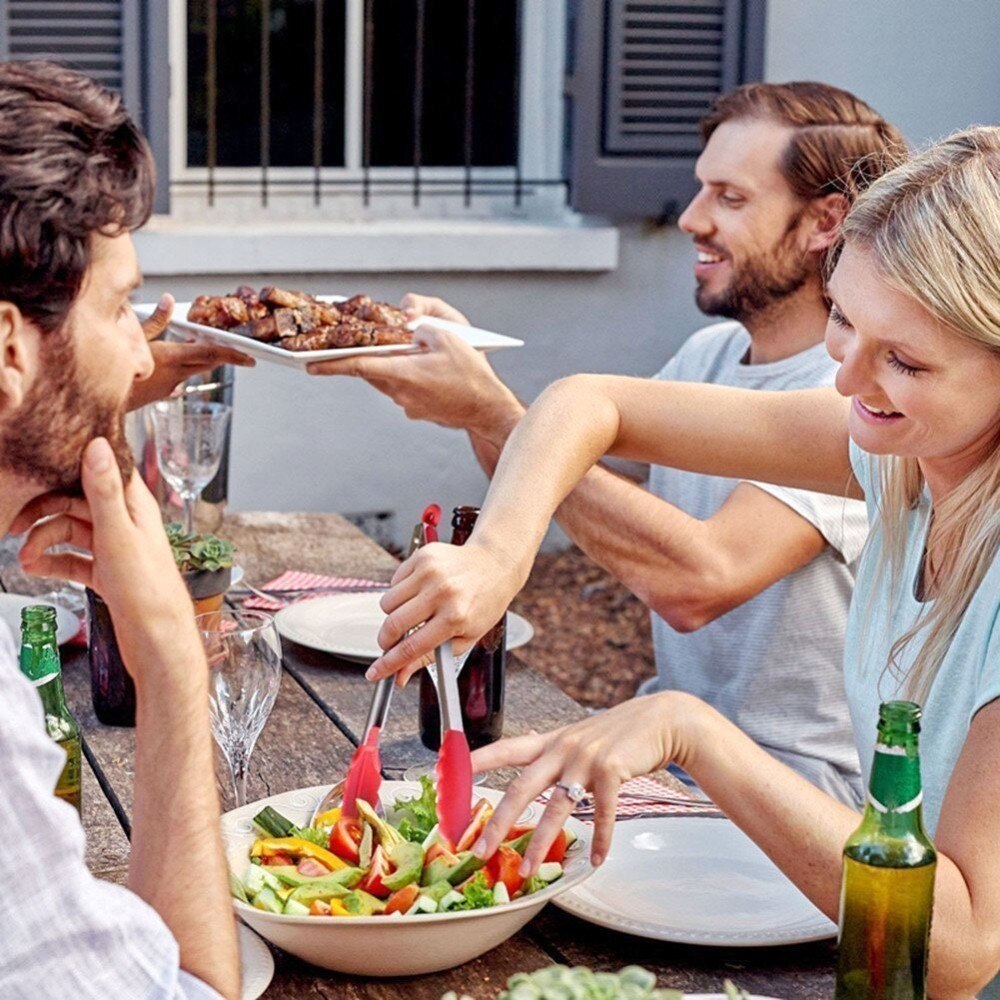 Silicone Serving BBQ Tongs