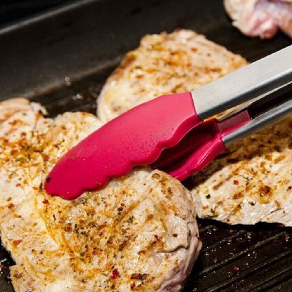 Silicone Serving BBQ Tongs