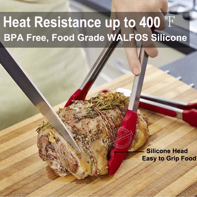 Silicone Serving BBQ Tongs