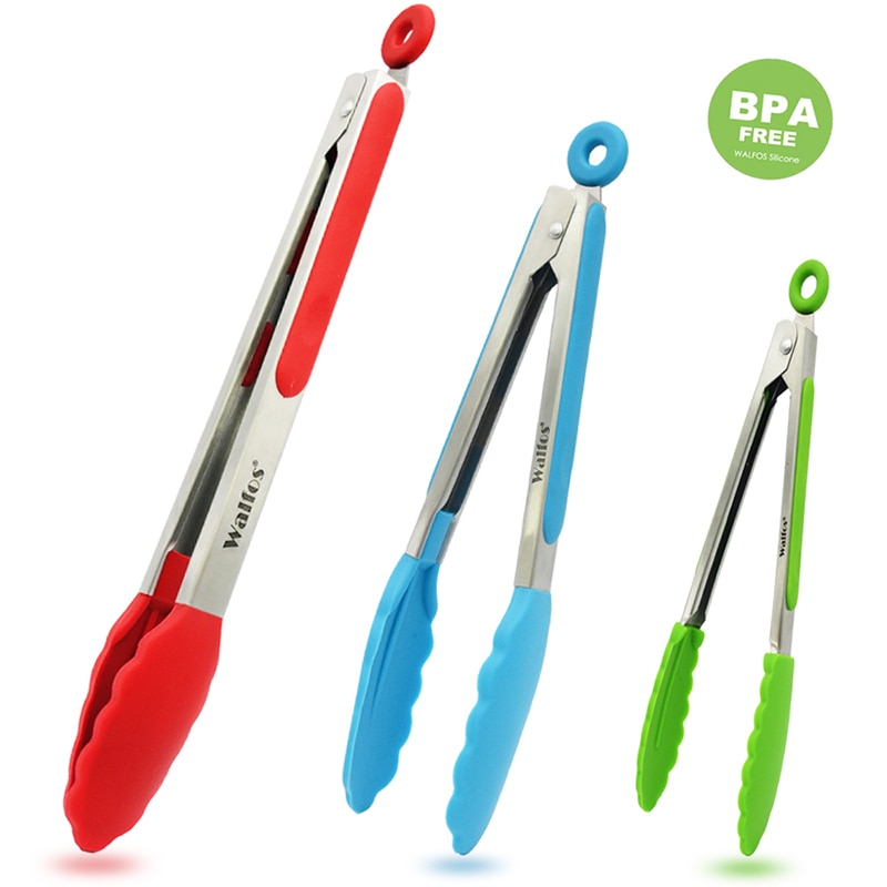 Silicone Serving BBQ Tongs
