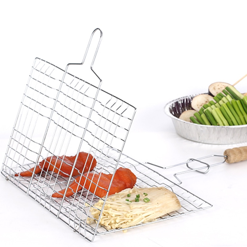Stainless Steel Portable BBQ Grilling Basket