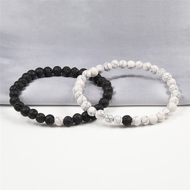 Men's Beaded Bracelet 2 Pcs Set