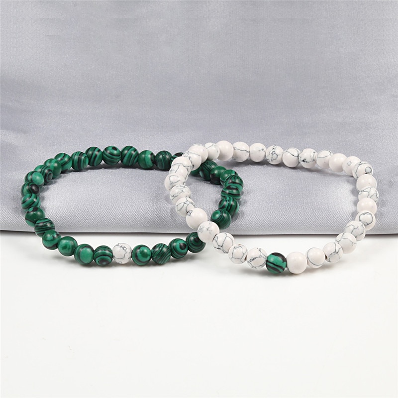 Men's Beaded Bracelet 2 Pcs Set