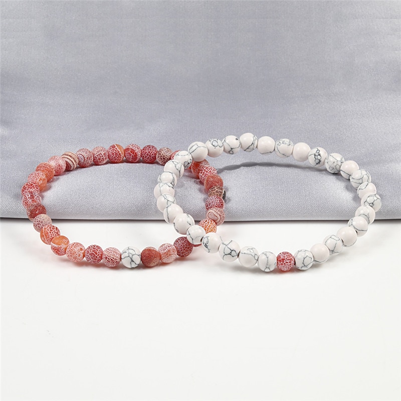 Men's Beaded Bracelet 2 Pcs Set