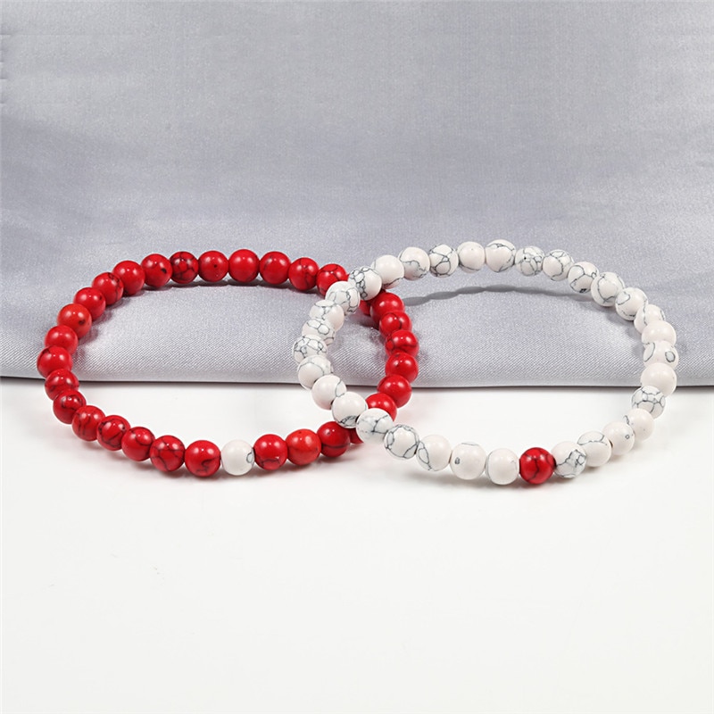 Men's Beaded Bracelet 2 Pcs Set
