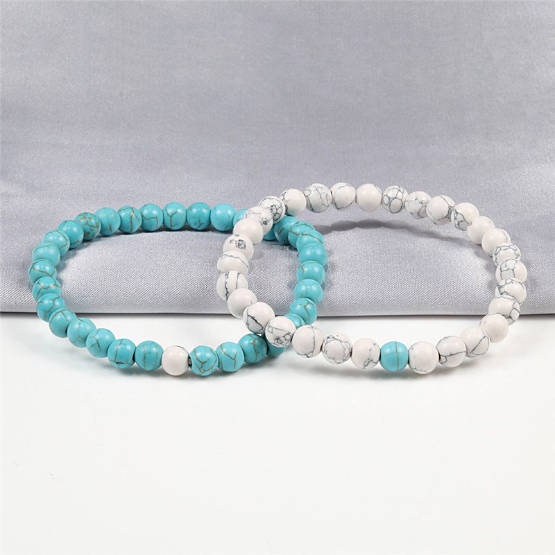 Men's Beaded Bracelet 2 Pcs Set