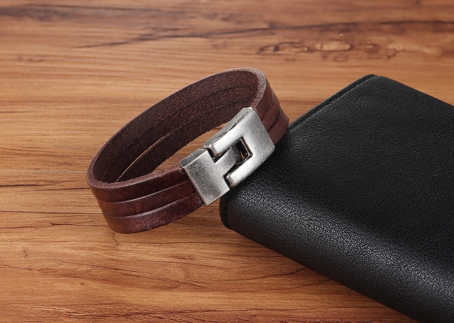 Men's Leather Multilayer Bracelet