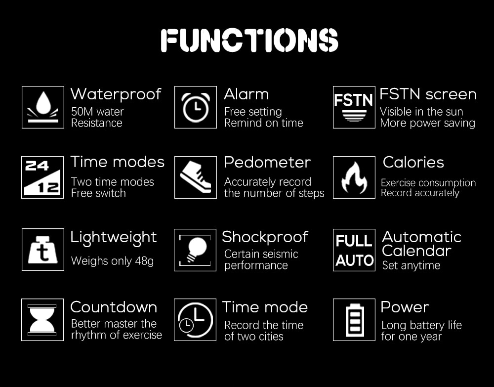 Men's Light Weight Sports Watch