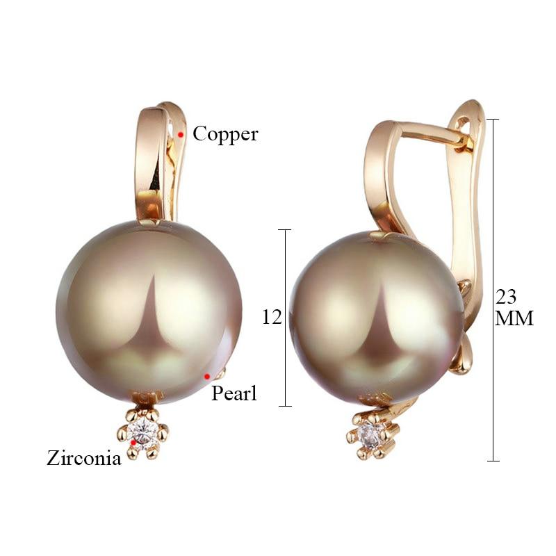 Women's Cubic Zirconia and Pearl Earrings