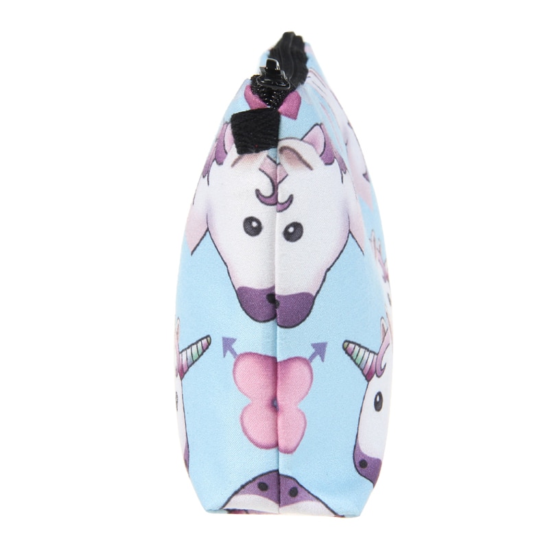 Unicorn / Heart Emoji Patterned Organizer Bag