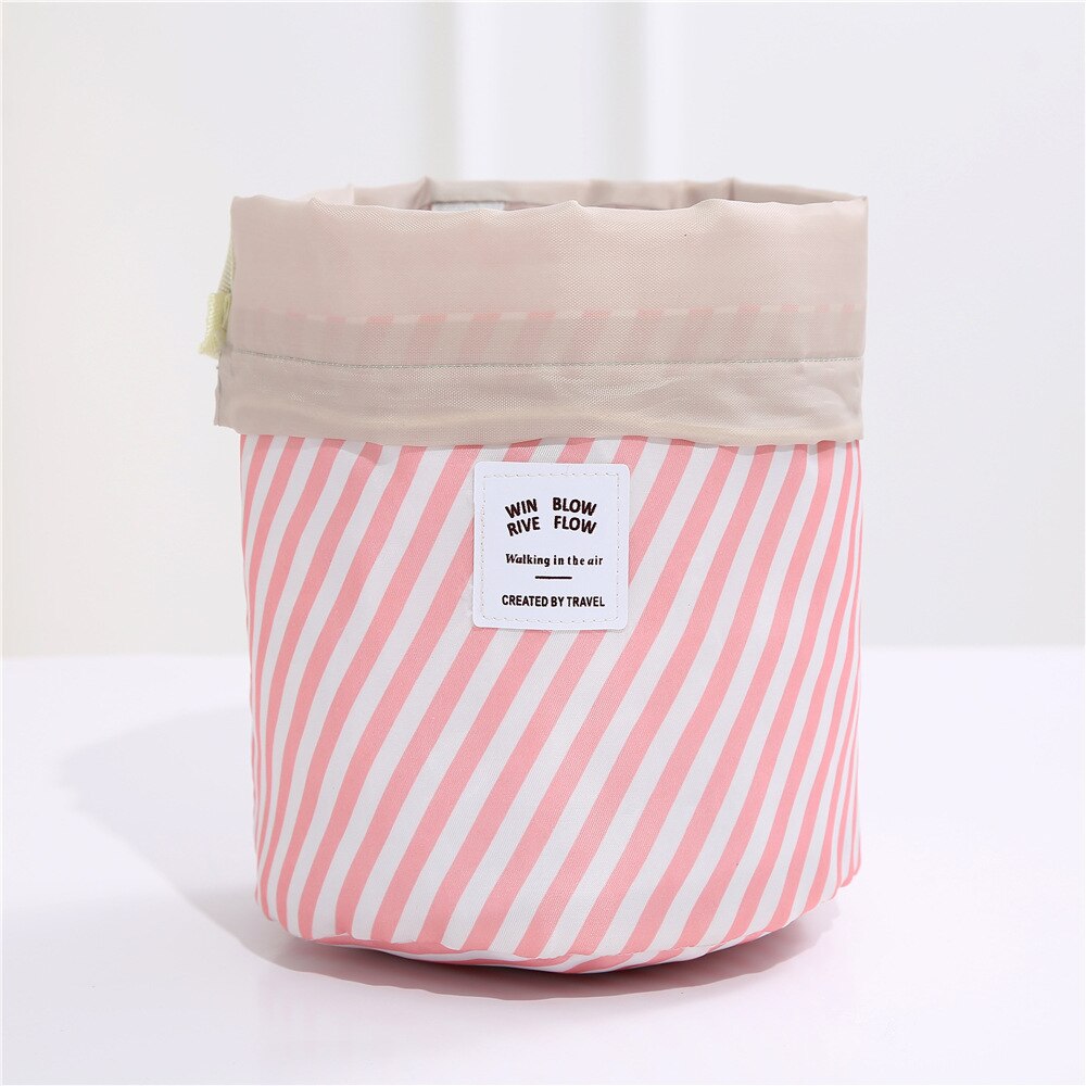 Round Drawstring Toiletry Bag