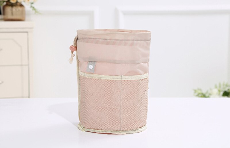 Round Drawstring Toiletry Bag