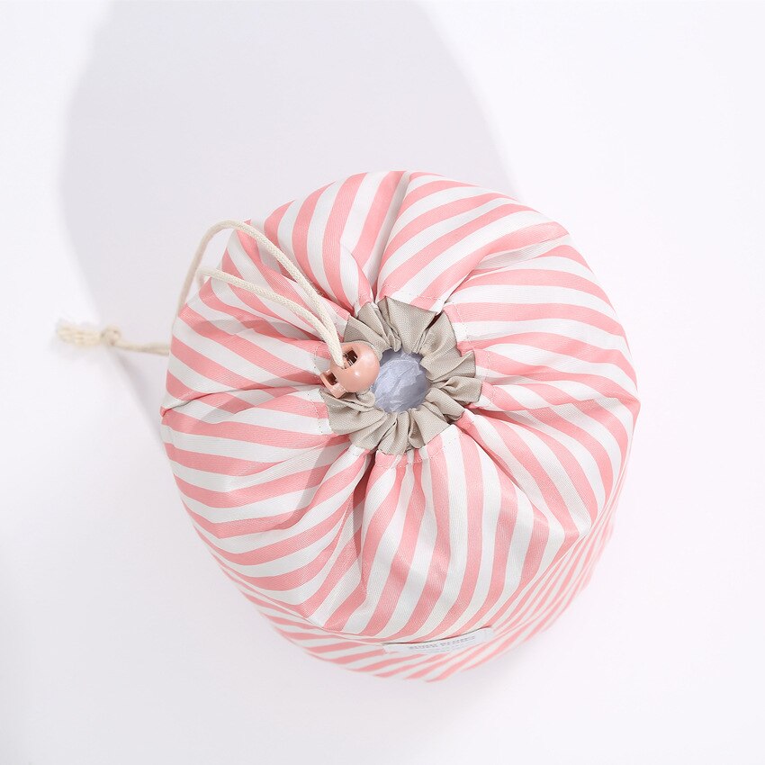 Round Drawstring Toiletry Bag