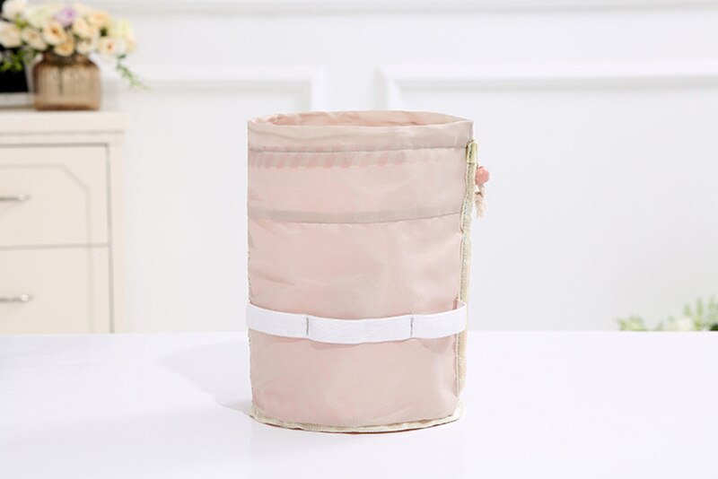 Round Drawstring Toiletry Bag