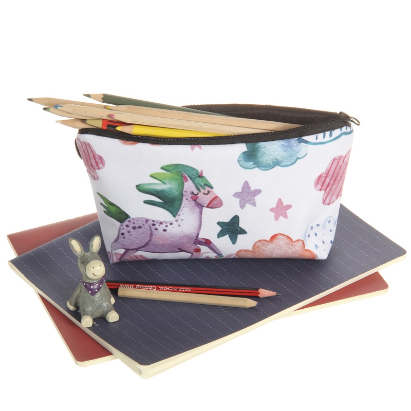 3D Watercolor Unicorn Organizer Bag for Women