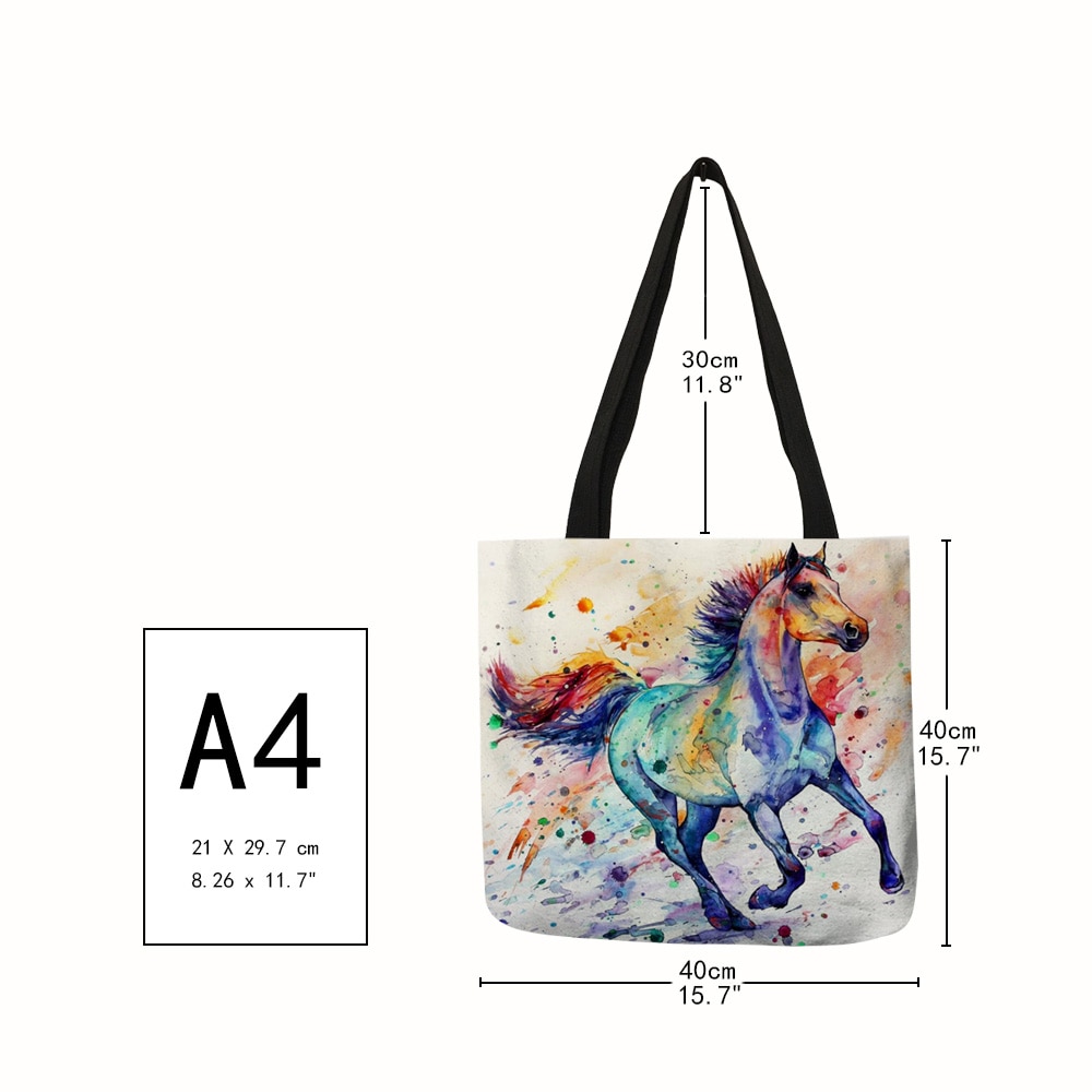 Watercolor Horse Tote Bag