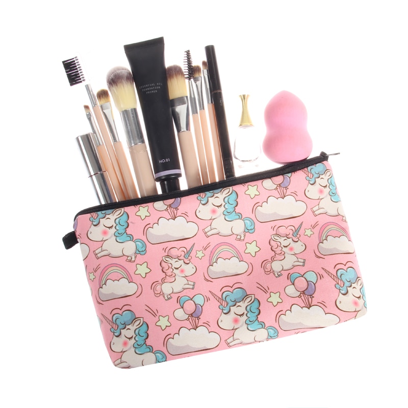 Cute Unicorn Printed Makeup Cosmetic Bag