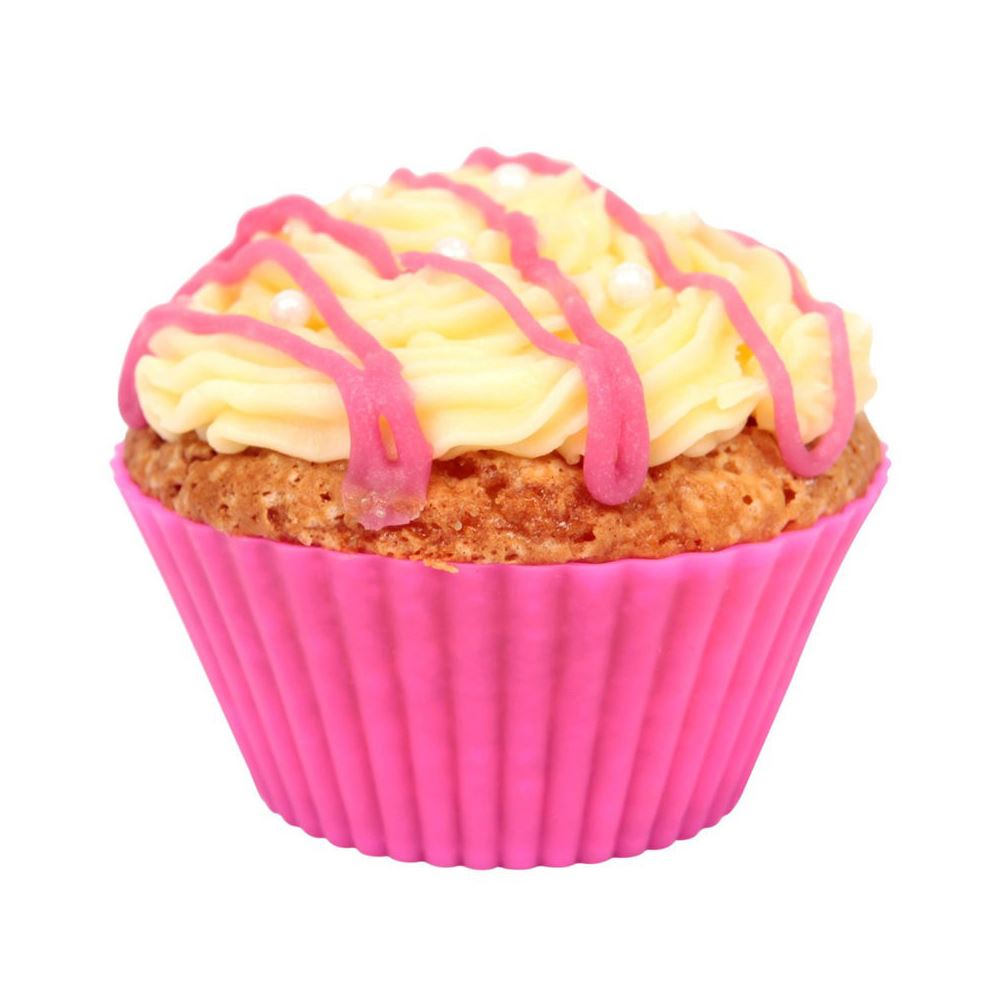 Colorful Round Shaped Silicone Cupcake Molds 12 pcs Set