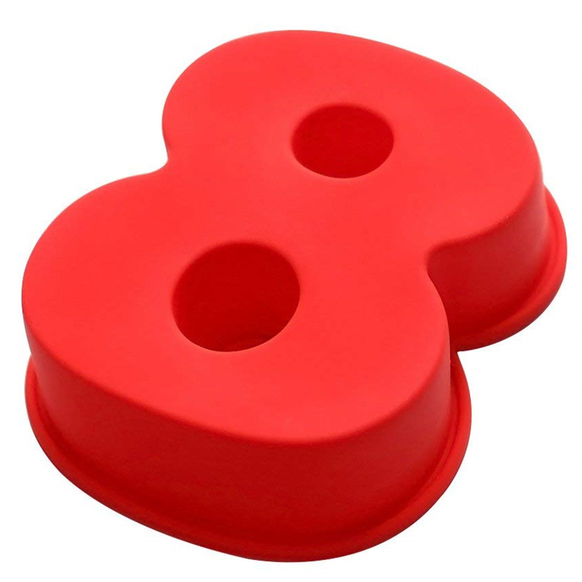 Large Silicone Number Shaped Baking Molds