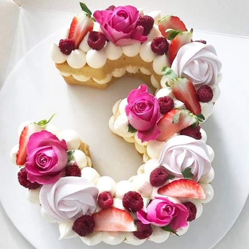 Large Silicone Number Shaped Baking Molds