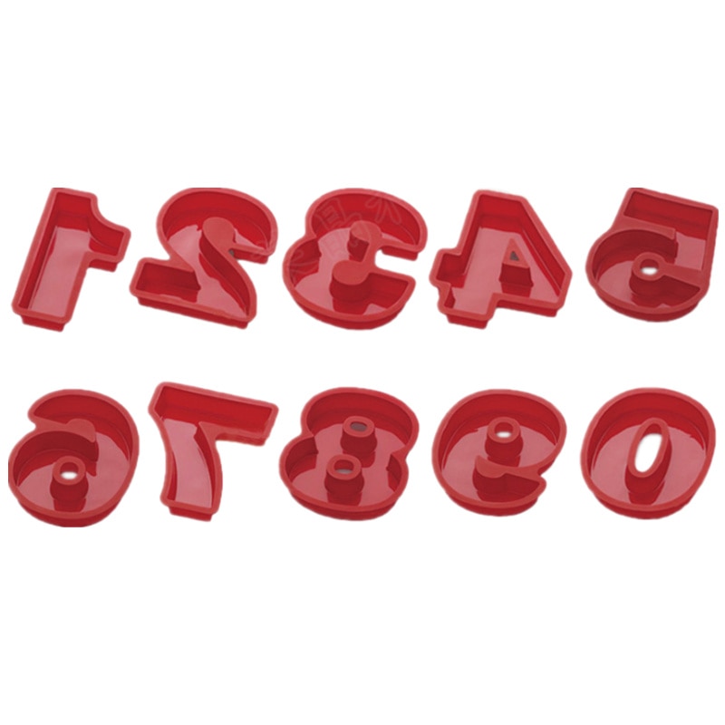 Large Silicone Number Shaped Baking Molds