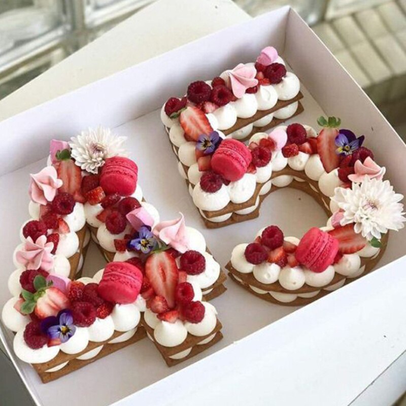 Large Silicone Number Shaped Baking Molds